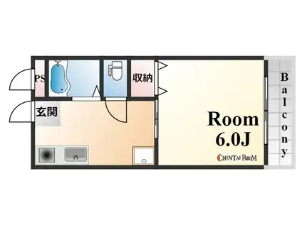 シティライフ岡本(1K/1階)の間取り写真