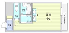 ルーク本山(1K/5階)の間取り写真