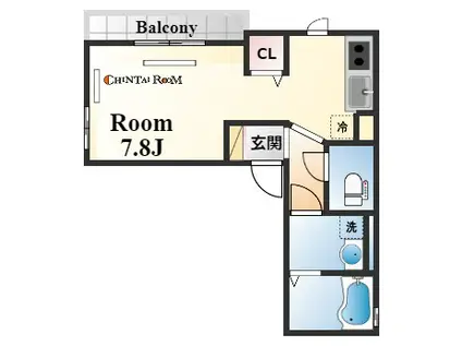 サニーシティ(1K/1階)の間取り写真