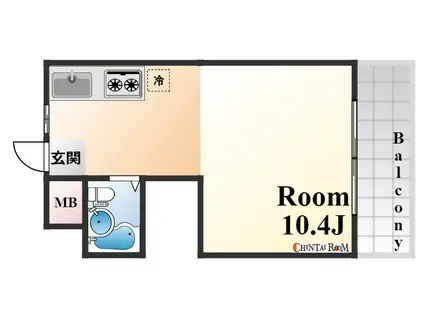 エクセレンス六甲(ワンルーム/3階)の間取り写真