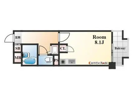 VILLA王子公園(1K/3階)の間取り写真