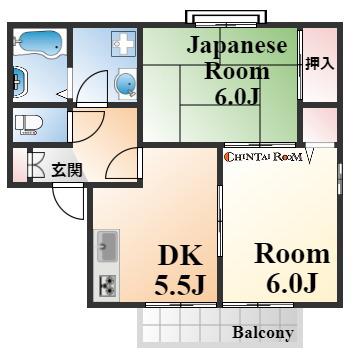 セジュール佐光(2DK/1階)の間取り写真