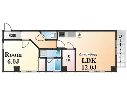 プロヴィデンス岡本(1SLDK/3階)の間取り写真