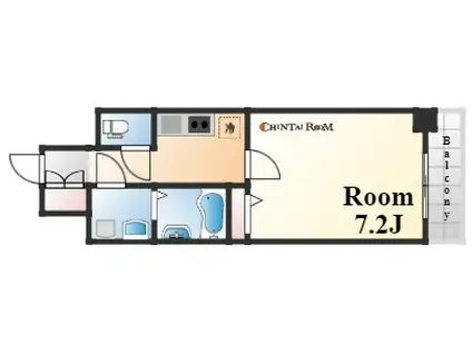 SILUS東灘深江(1K/2階)の間取り写真