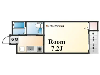 スリージェ伍番館(1K/3階)の間取り写真