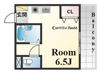 アルページュ(ワンルーム/1階)の間取り写真