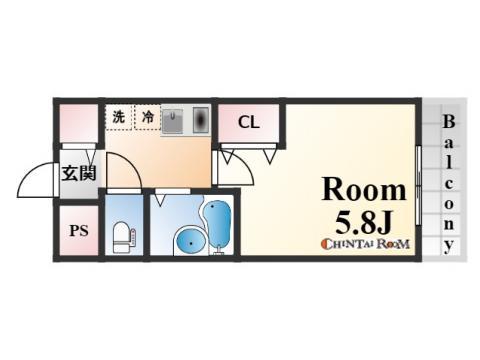 アテリアコンチェルト(1K/3階)の間取り写真