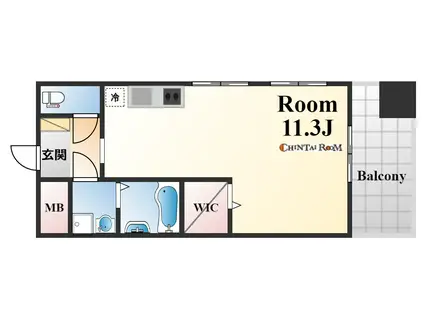 サムティ三宮レガニール(ワンルーム/2階)の間取り写真