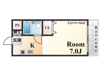 メゾン・ド・六甲パートⅤ(1K/3階)の間取り写真