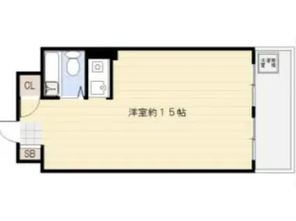 GSハイム元町(ワンルーム/10階)の間取り写真