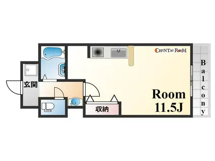 グランディア ミ・アモーレ六甲道(1K/3階)の間取り写真