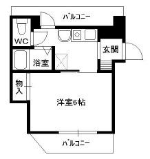 ハイムアンゲネーム(1K/4階)の間取り写真