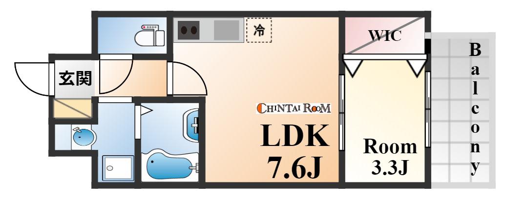 セレニテ神戸元町(1LDK/12階)の間取り写真