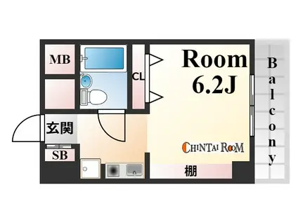 オーク&パートナーズビル(1K/3階)の間取り写真