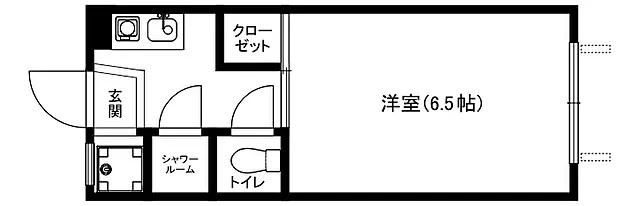 サンハイツ勝野(1K/3階)の間取り写真