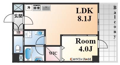 ブエナビスタ神戸駅前(1LDK/4階)の間取り写真