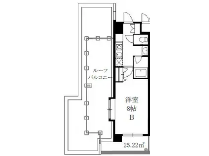 シャインビュー六甲(1K/7階)の間取り写真