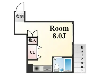 シティマンションタイラ(ワンルーム/2階)の間取り写真