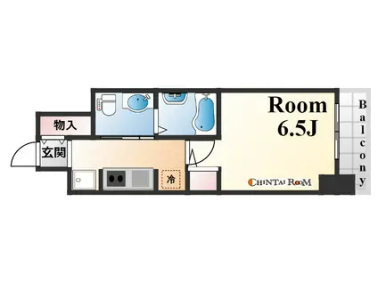 エステムプラザ神戸三宮ルクシア(1K/3階)の間取り写真