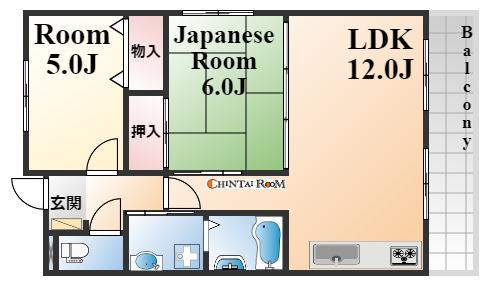 ベルフォーレ森(2LDK/2階)の間取り写真
