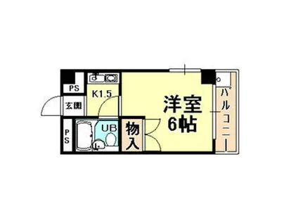 アクティ甲南(1K/2階)の間取り写真