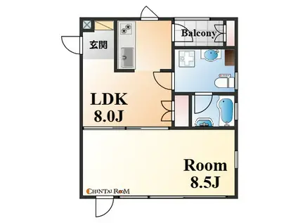 REGULUS KONAN YAMATE(1LDK/4階)の間取り写真