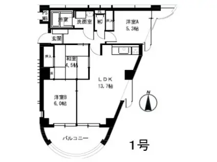 ステラ田中町(3LDK/7階)の間取り写真