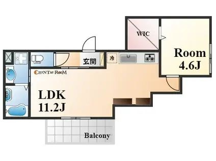 アンベリール(1LDK/2階)の間取り写真