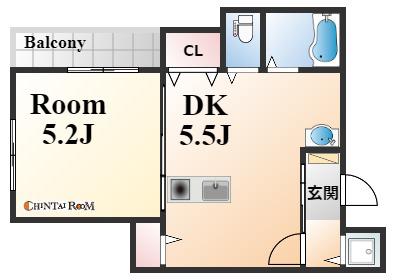 ソレイユ甲南(1DK/1階)の間取り写真