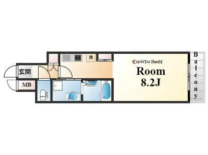 SDグランツ神戸駅前(1K/2階)の間取り写真