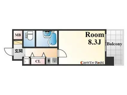 リーガル新神戸(ワンルーム/4階)の間取り写真