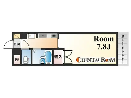 パレ・オーギ(1K/2階)の間取り写真