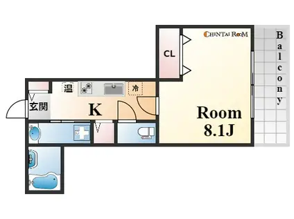 サンビルダー北野ザベース(1K/3階)の間取り写真