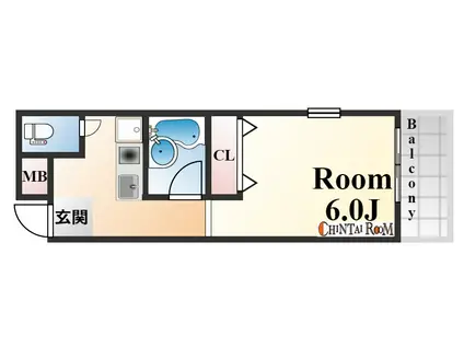 メイプルヒル(1K/5階)の間取り写真