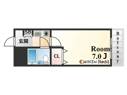 シャルムメゾン春日野道(1K/5階)の間取り写真