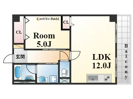 マンション住吉南(1LDK/3階)の間取り写真