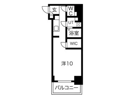 アスヴェル神戸元町2(1K/7階)の間取り写真