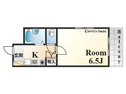 ハイムフクジュ(1K/4階)の間取り写真