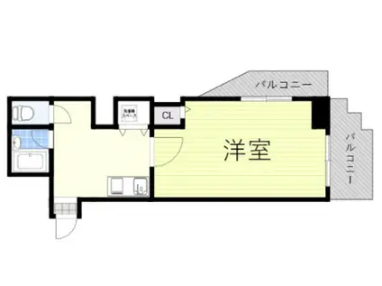 シャトラン新神戸(1K/2階)の間取り写真