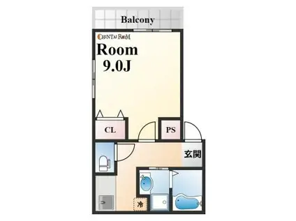 フジパレス御影ウエスト(1K/2階)の間取り写真