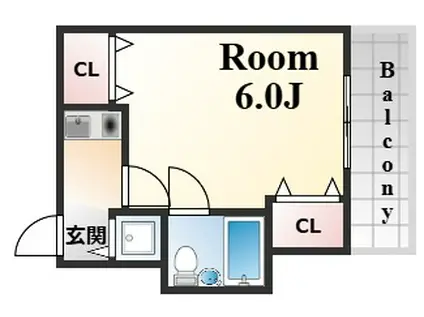 楠本マンション(1K/1階)の間取り写真