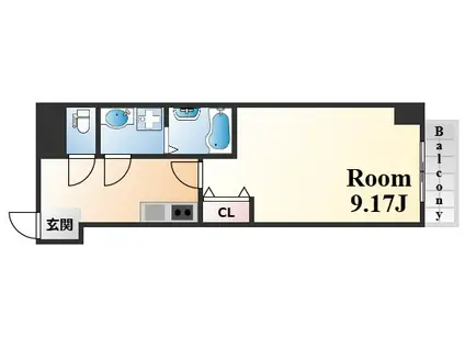 エクセル神戸アーバンヒルズ(1K/6階)の間取り写真