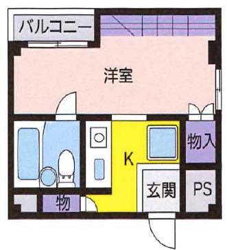 ピアイーストアネックス(1K/2階)の間取り写真