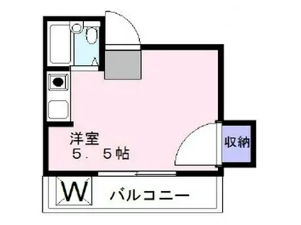 ティ・オー上野(ワンルーム/2階)の間取り写真
