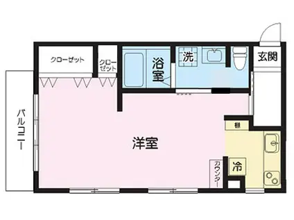 マンション石崎(1K/4階)の間取り写真