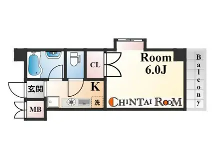 アルファコート(1K/3階)の間取り写真