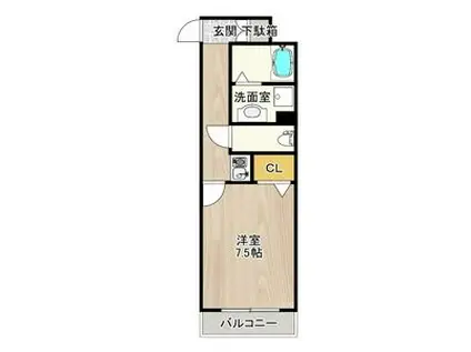 CITYSPIRE神戸元町2(1K/5階)の間取り写真