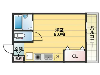 サンシャイン王子(1K/1階)の間取り写真