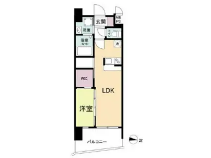 セレニテ神戸ミラクシュッド(1LDK/4階)の間取り写真