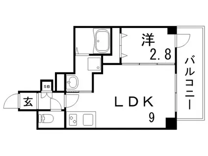 SDグランツ神戸ハーバーウエスト(1LDK/5階)の間取り写真
